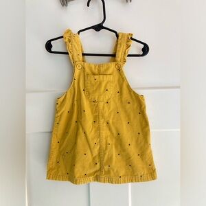 Carter's Yellow Overall dress with Ruffled Straps